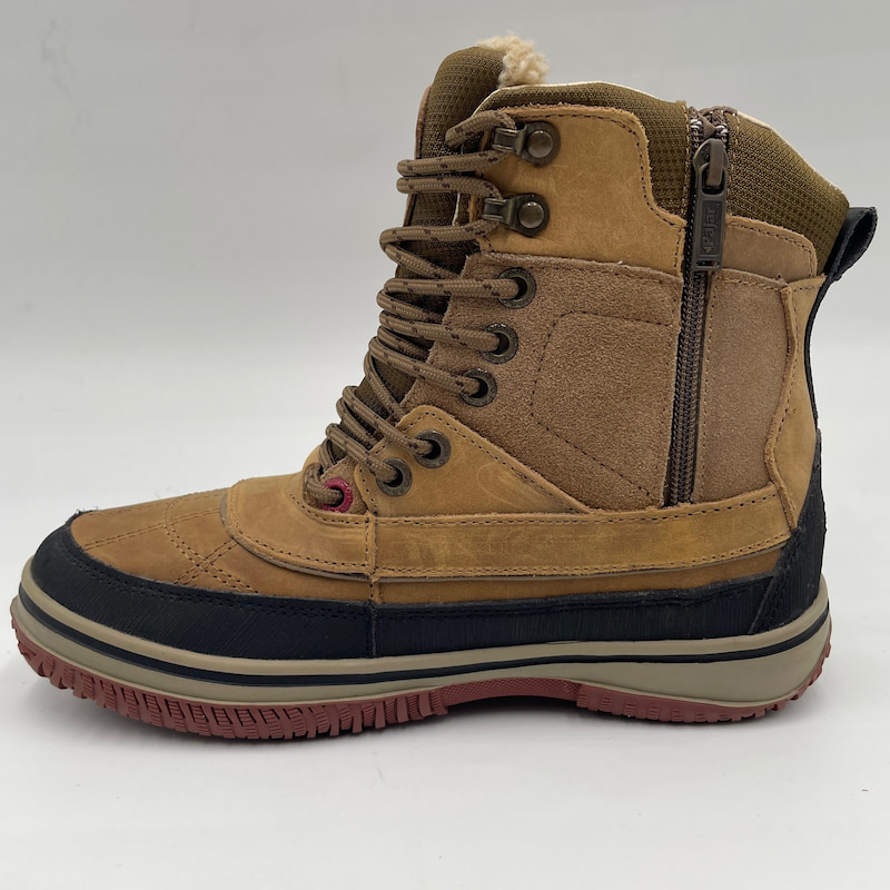 Full-grain Winter Boots With Side Zipper