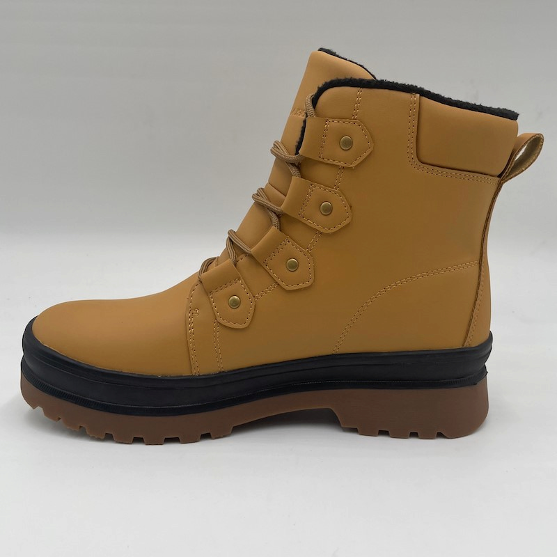 Water-resistant PU Lace-up Winter Boots