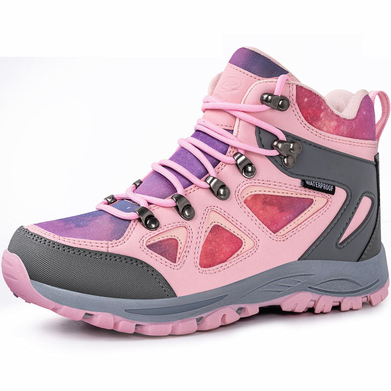 Waterproof Camo Lace-up Hiking Boots Children