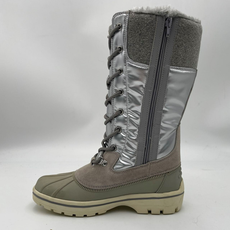 Water-resistant Suede High-top Snow Duck Boots