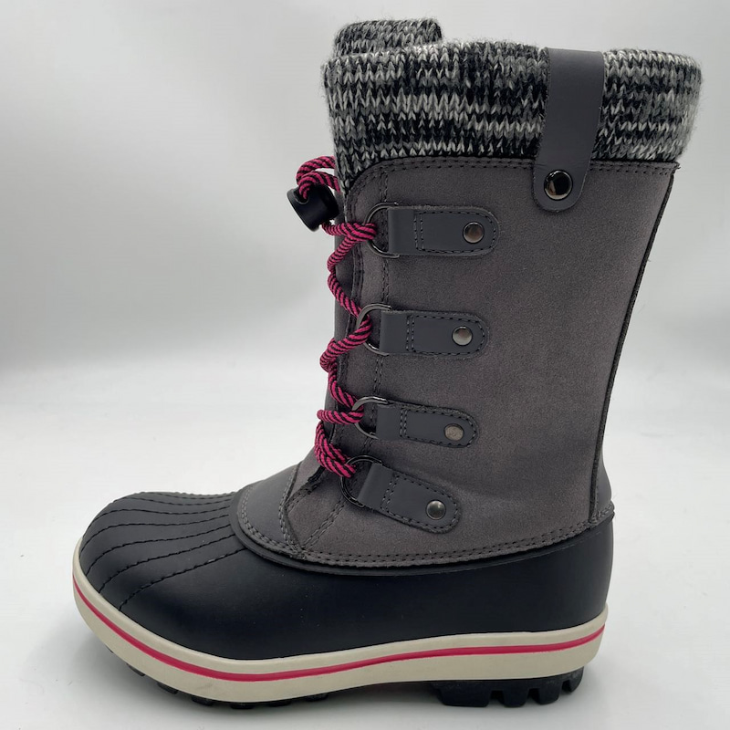Microfiber Elastic-lacing Snow Duck Boots Water-resistant