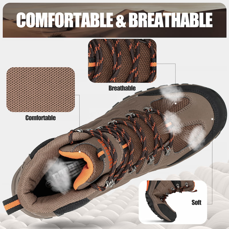 Comfortable Breathable Hiking Boots Cushioned Insole